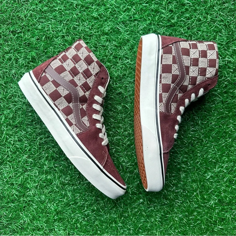 Vans Sk8 Hi Stitch Checkerboard Bitte - Picture 7 of 11